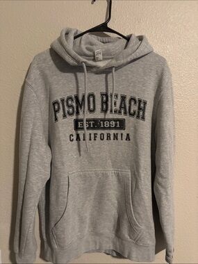 Pismo Beach California Gray Crewneck Hoodie